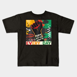 Black History Month Celebrate African Black Every Day Kids T-Shirt